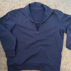 lululemon athletica Men's Navy Zip-Up Sweater